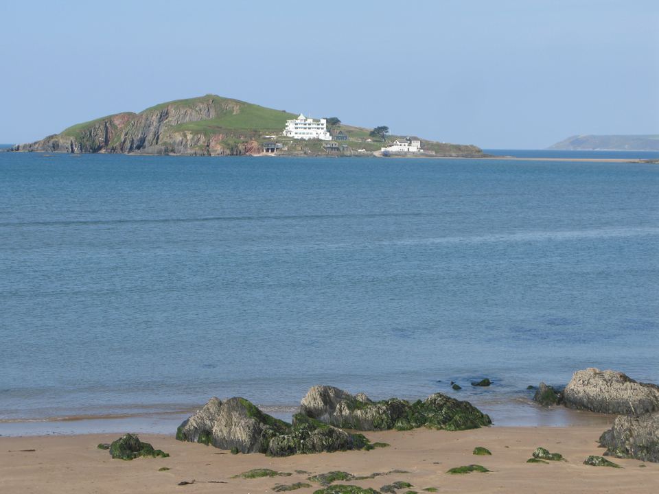 Beach looking to Burgh Island