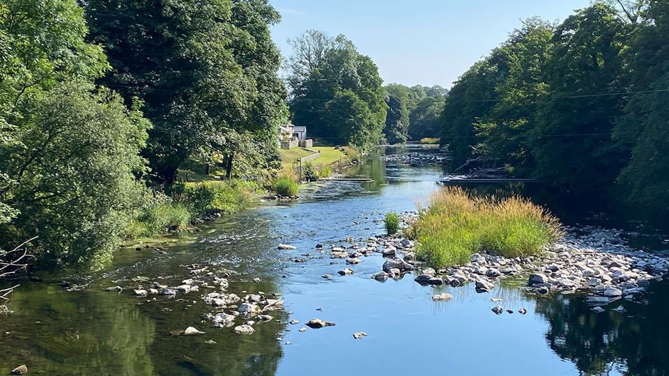 River and rocks in the valley