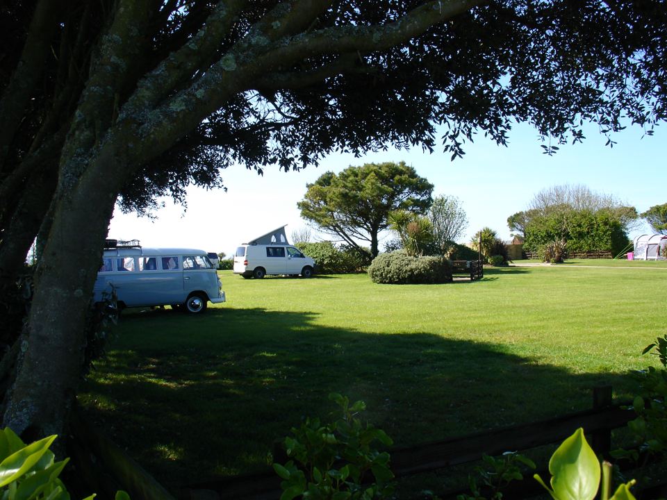 Campervans on the lawn