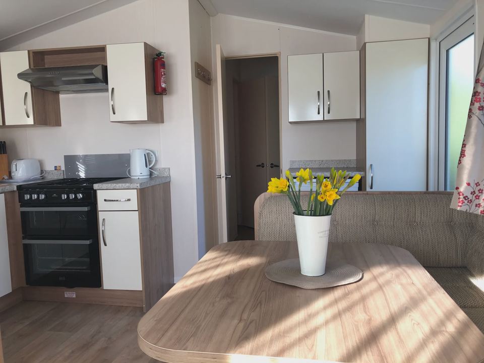 Holiday home kitchen and dining area
