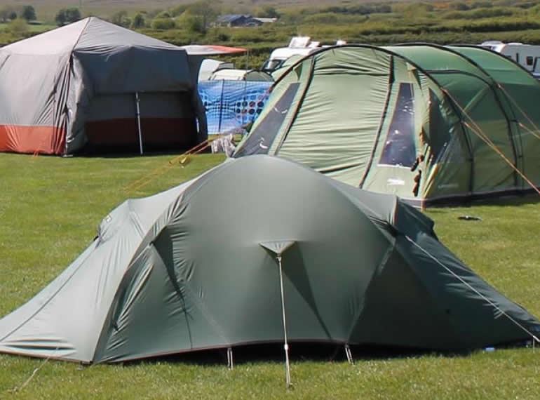 Tents on the grass