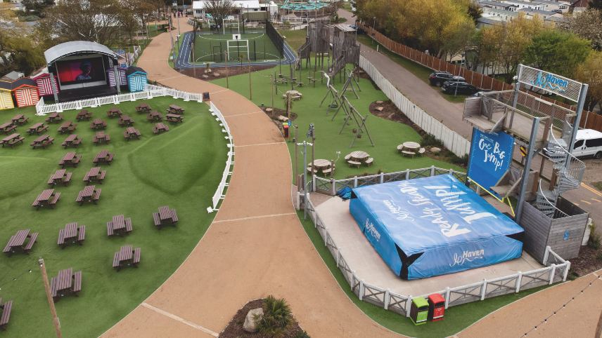 Park activity area from above