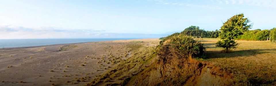 Beach and eroding cliffs