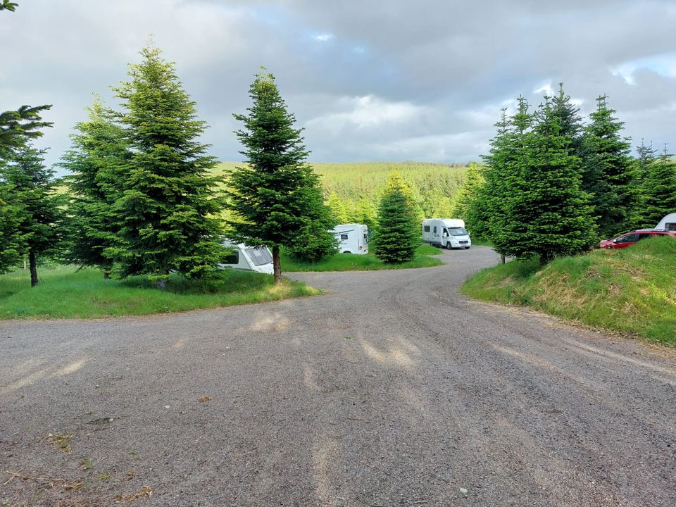 Motorhomes on the hardstanding