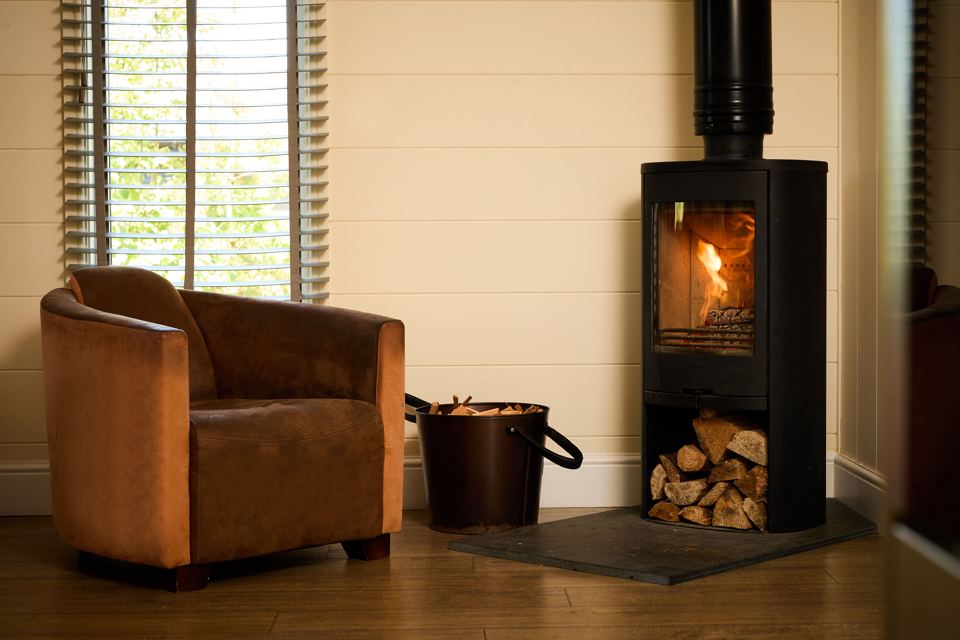 Armchair by the log burner