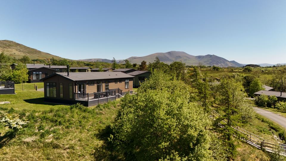 Lodge deck and open hillside
