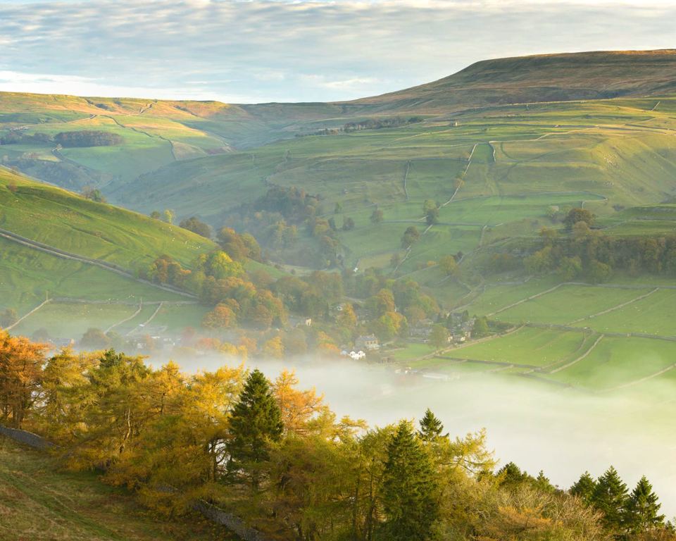 Misty view along the dale