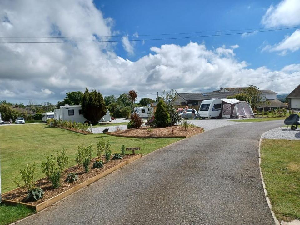 Caravans beside the road