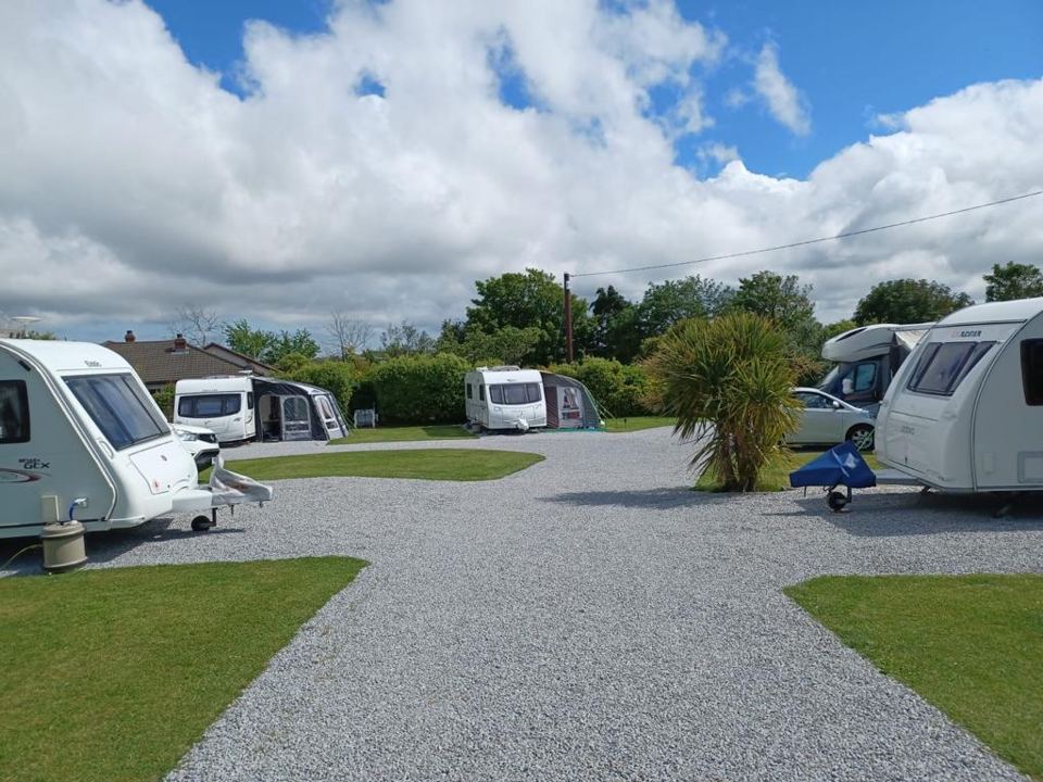 Caravans on gravel pitches