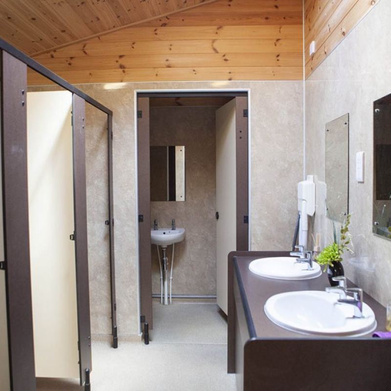 Inside the toilet and shower room