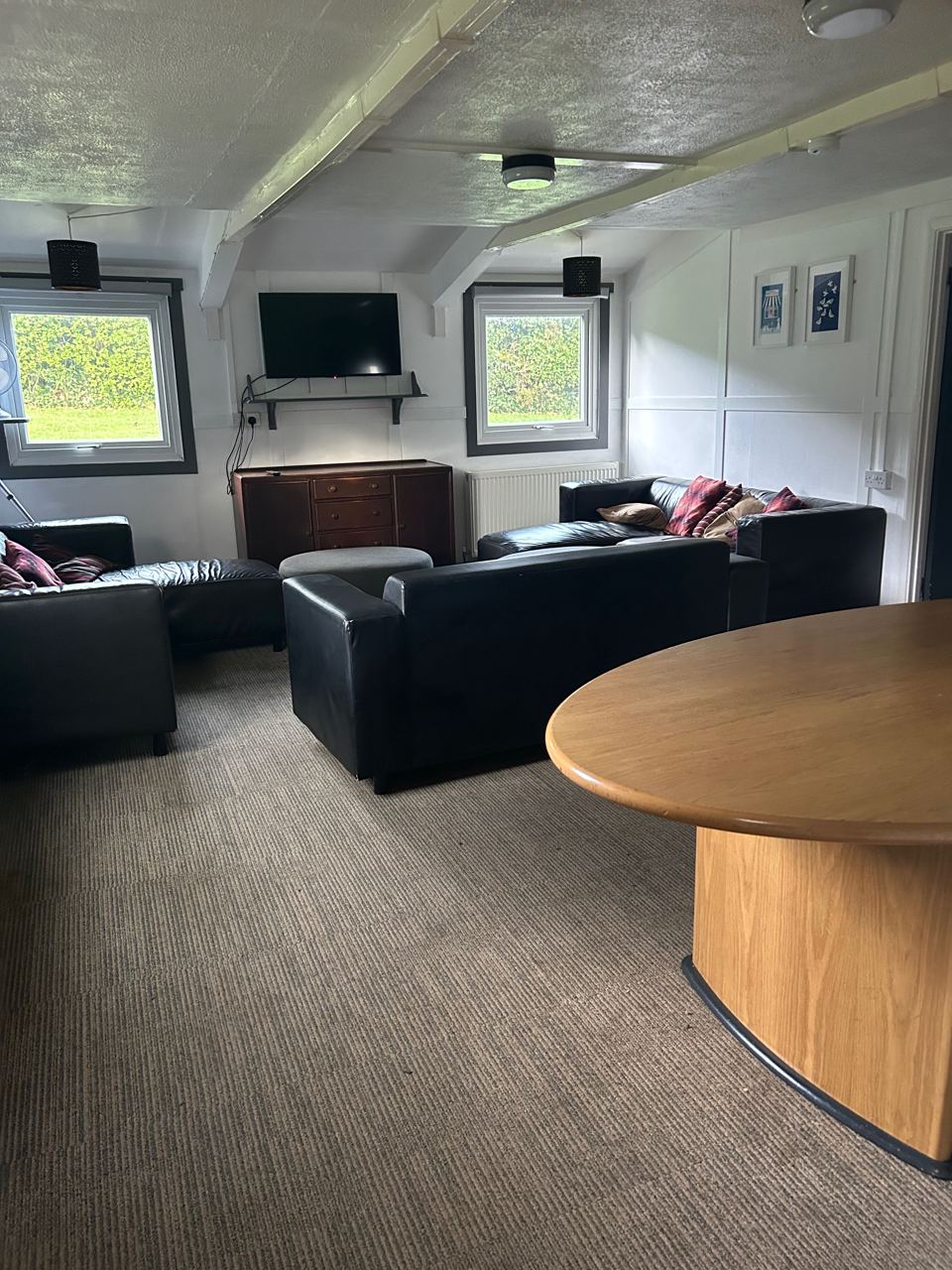 Lounge inside a site building