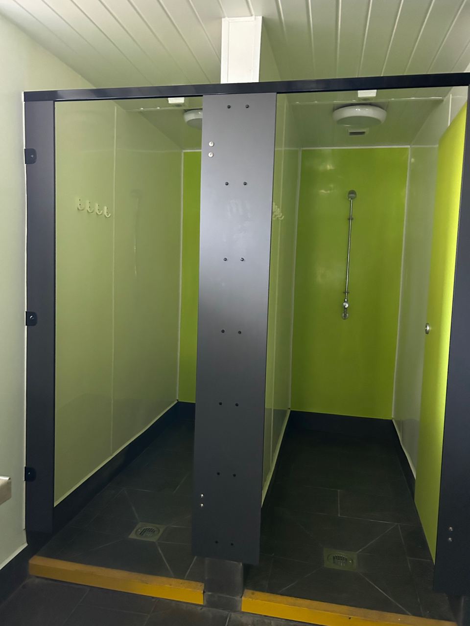 Two shower cubicles