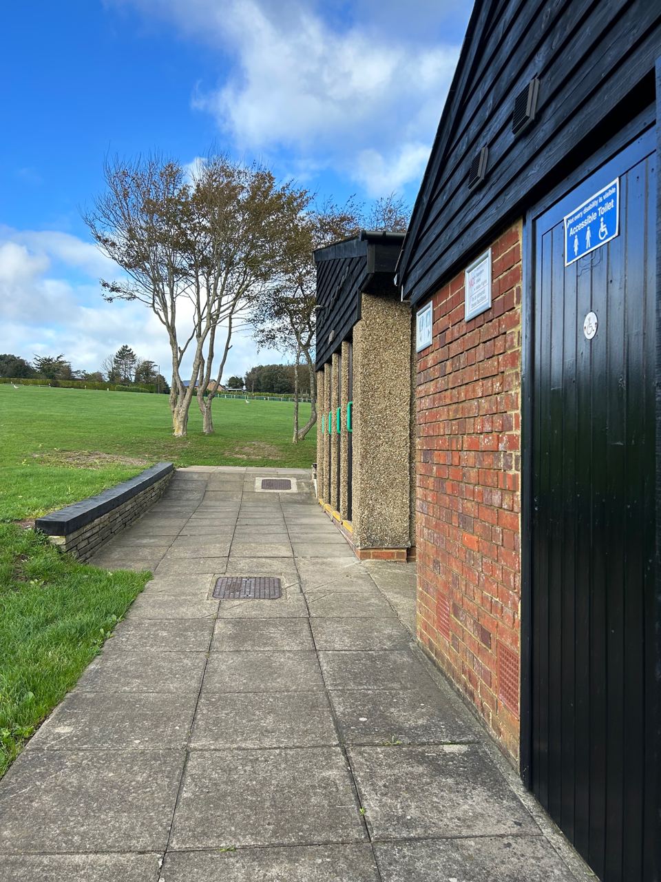 Side of the toilet block