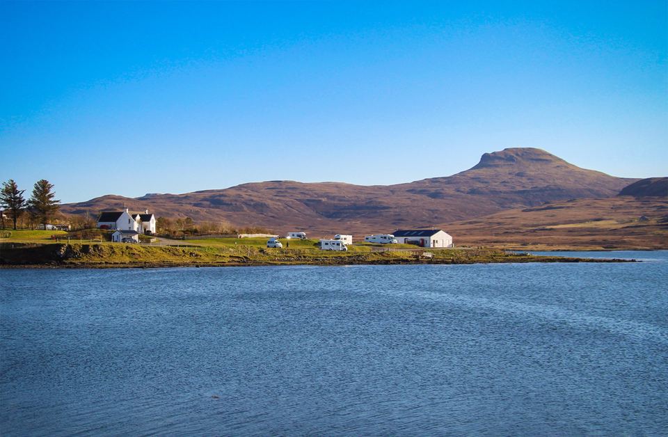 Campsite across the loch