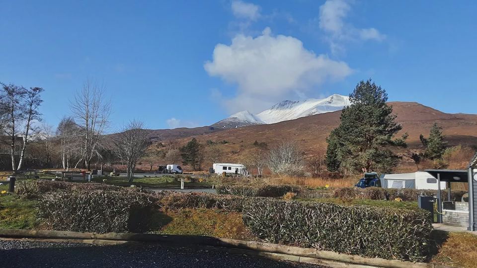The site below the mountain