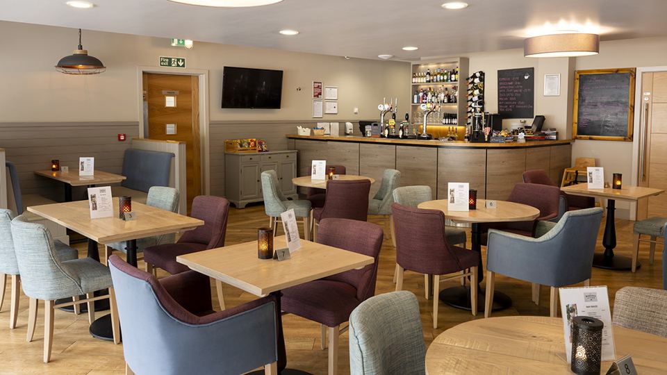 Cafe bar seating area