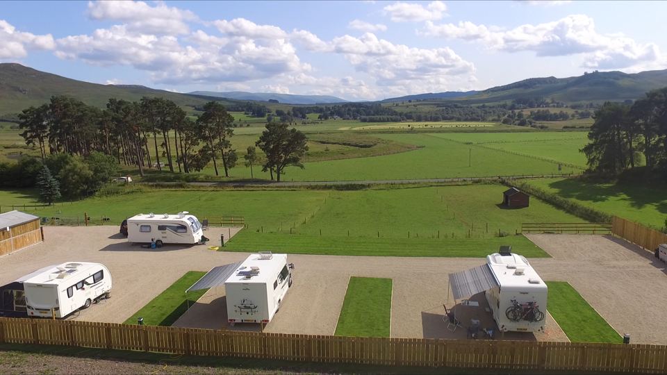 Pitches facing the Cairngorms