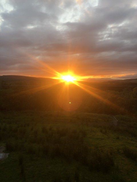 Sunset over the croft land