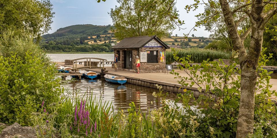 Boat jetty on the lake