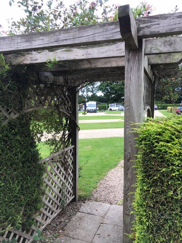 Pergola archway in the gardens
