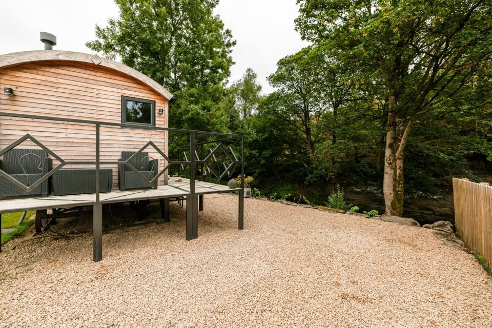 Shepherd's hut and veranda