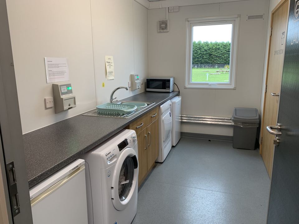 Kitchen and laundry room