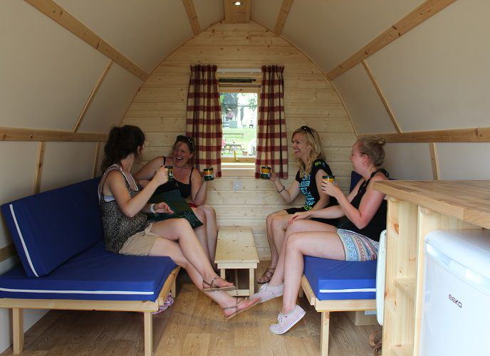 Inside a wigwam pod