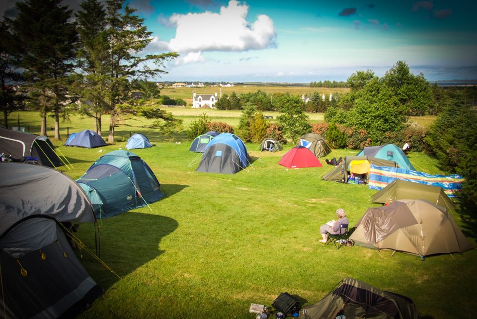 Tents on the grass