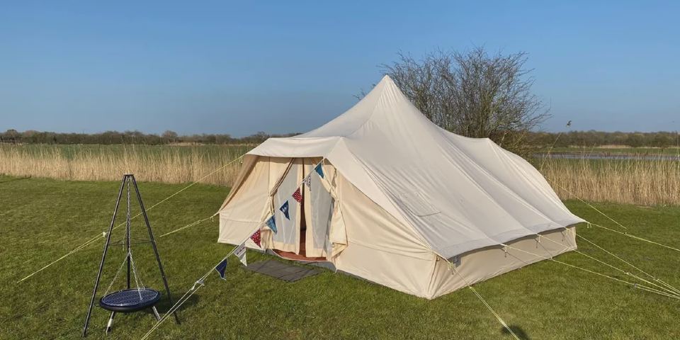 Bell tent in the field