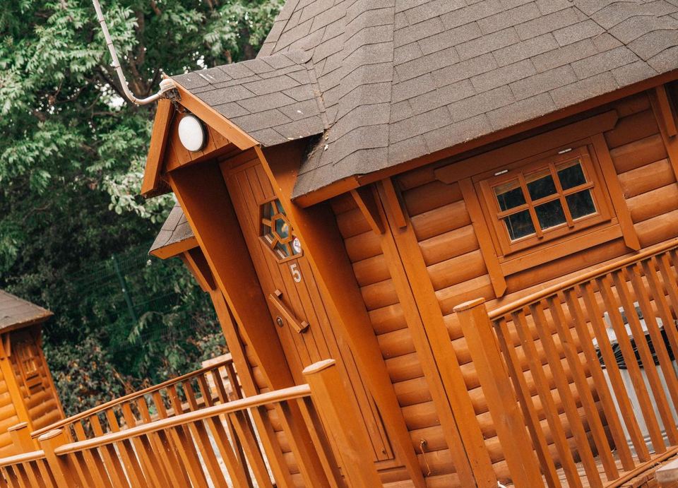 Wooden camping cabin