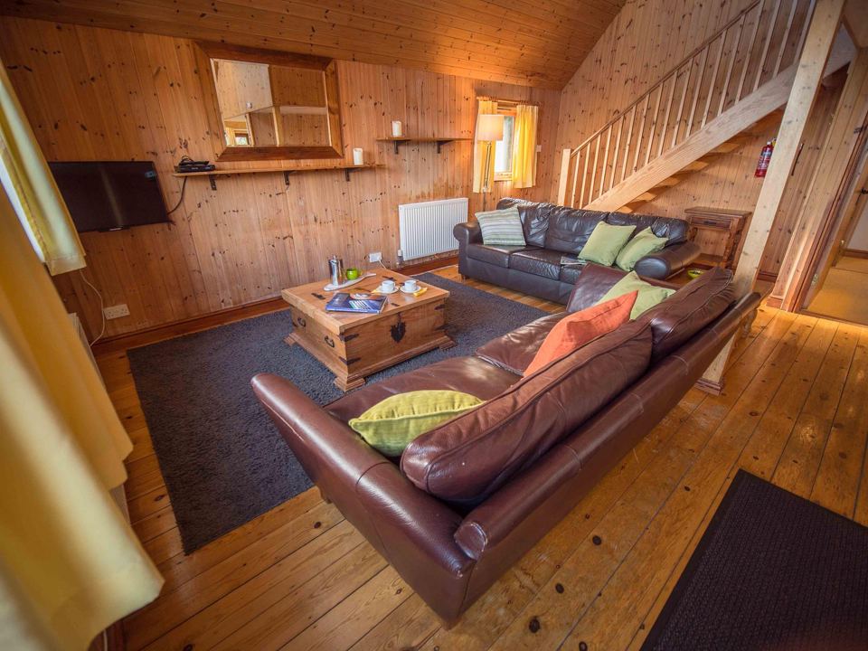Lounge with leather sofas