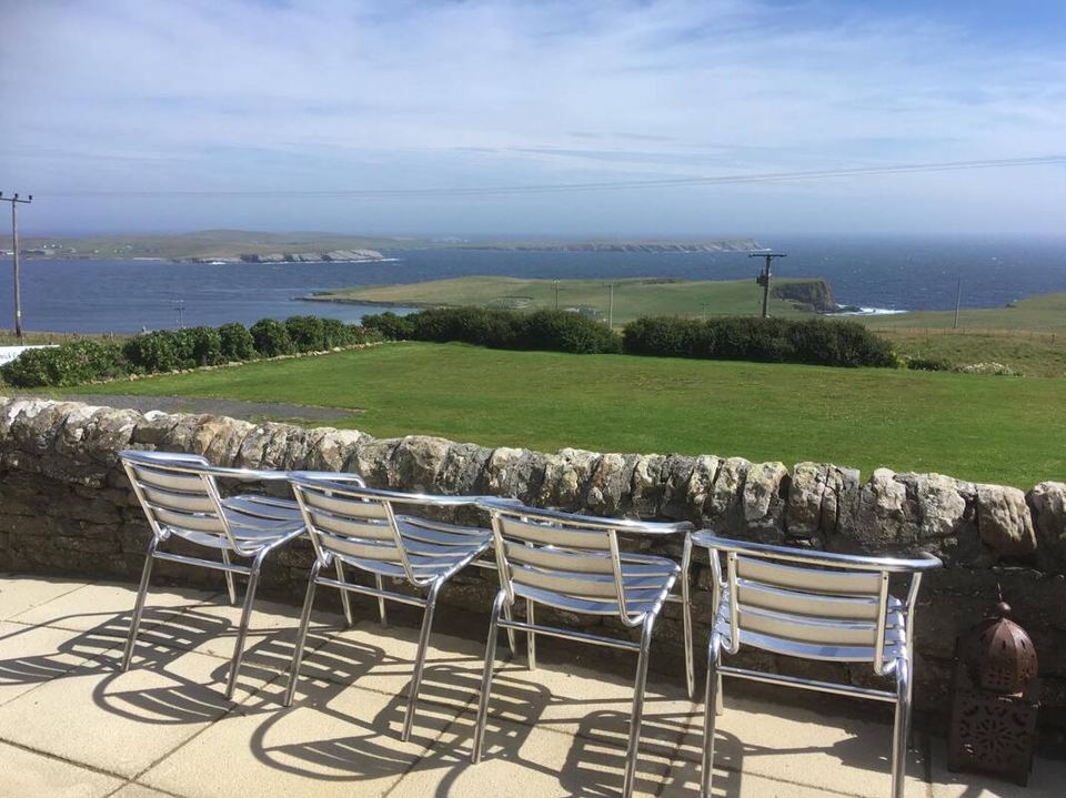 Seating area with sea views