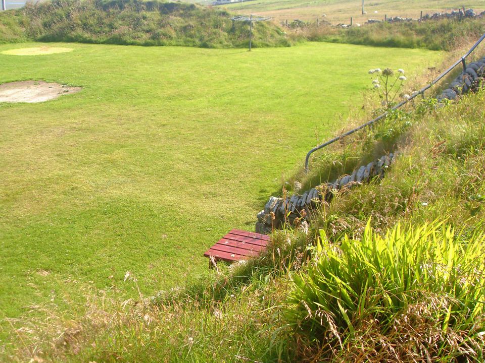 Sloping grass pitches