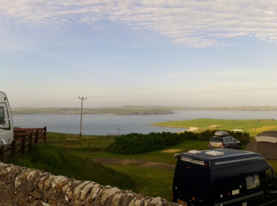 Campervan looking over the bay