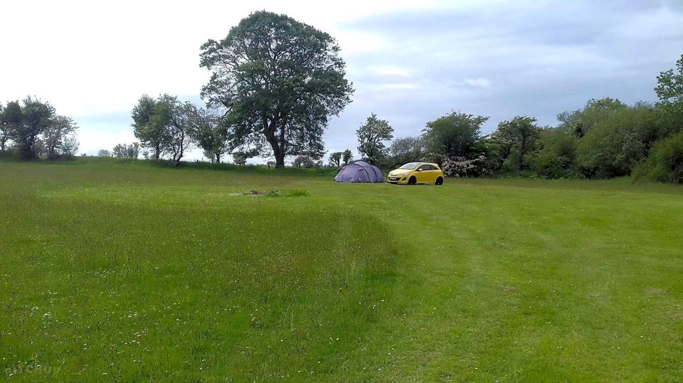 Tents in the wide meadow