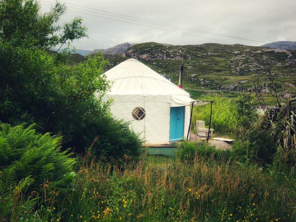 Yurt among the gorse