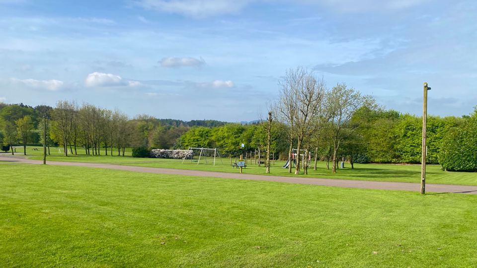 Open grass play field