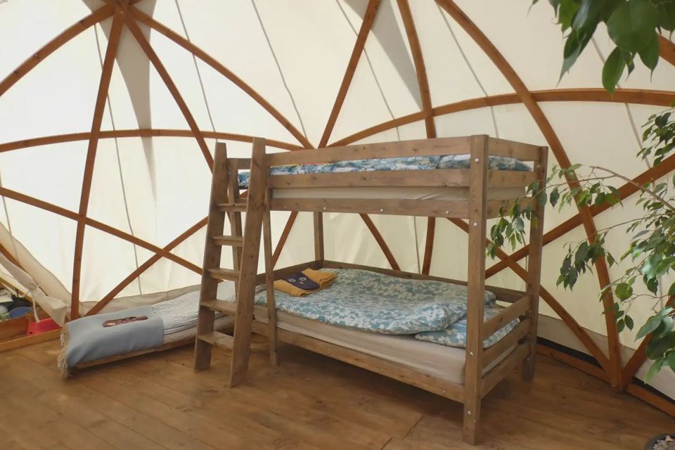 Bunk beds inside the StarDome