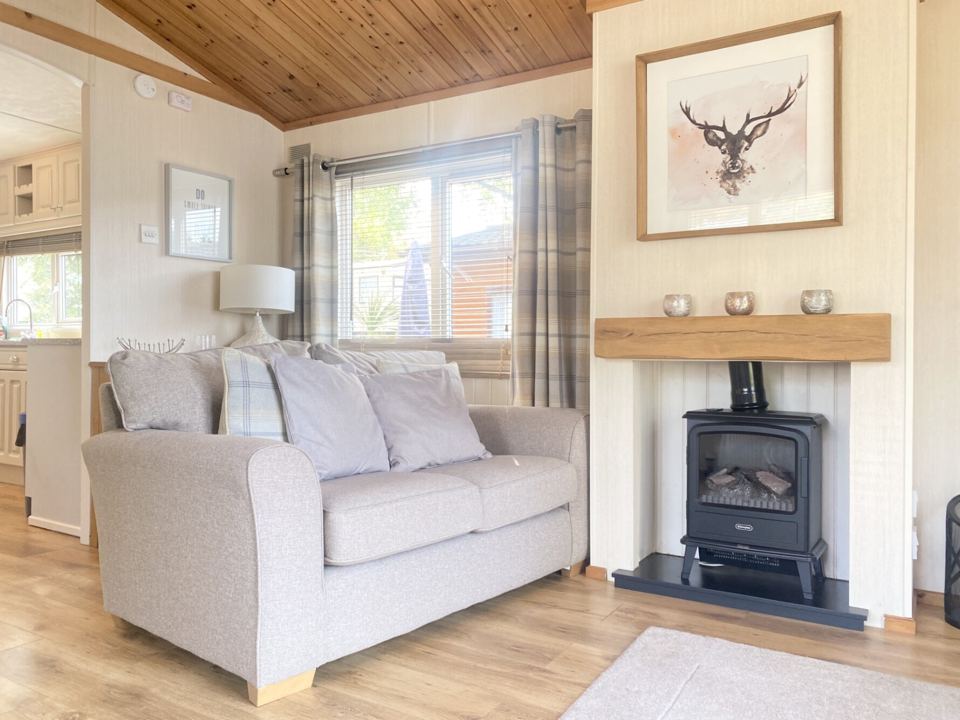 Lodge lounge with stove