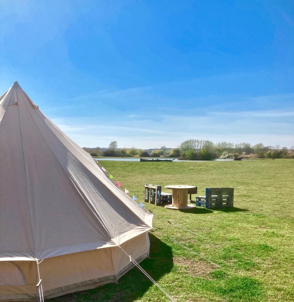Bell tent beside the lake