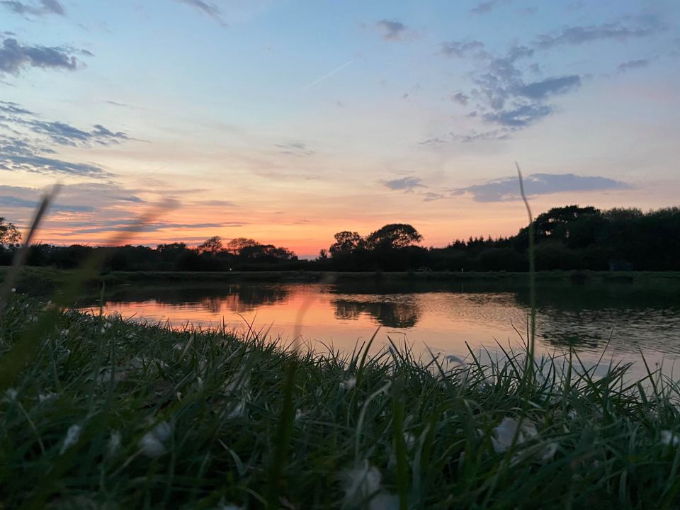 Sunset over the lake