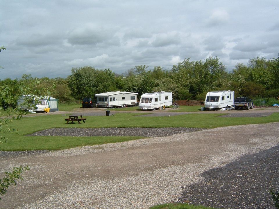 Caravans on hardstanding