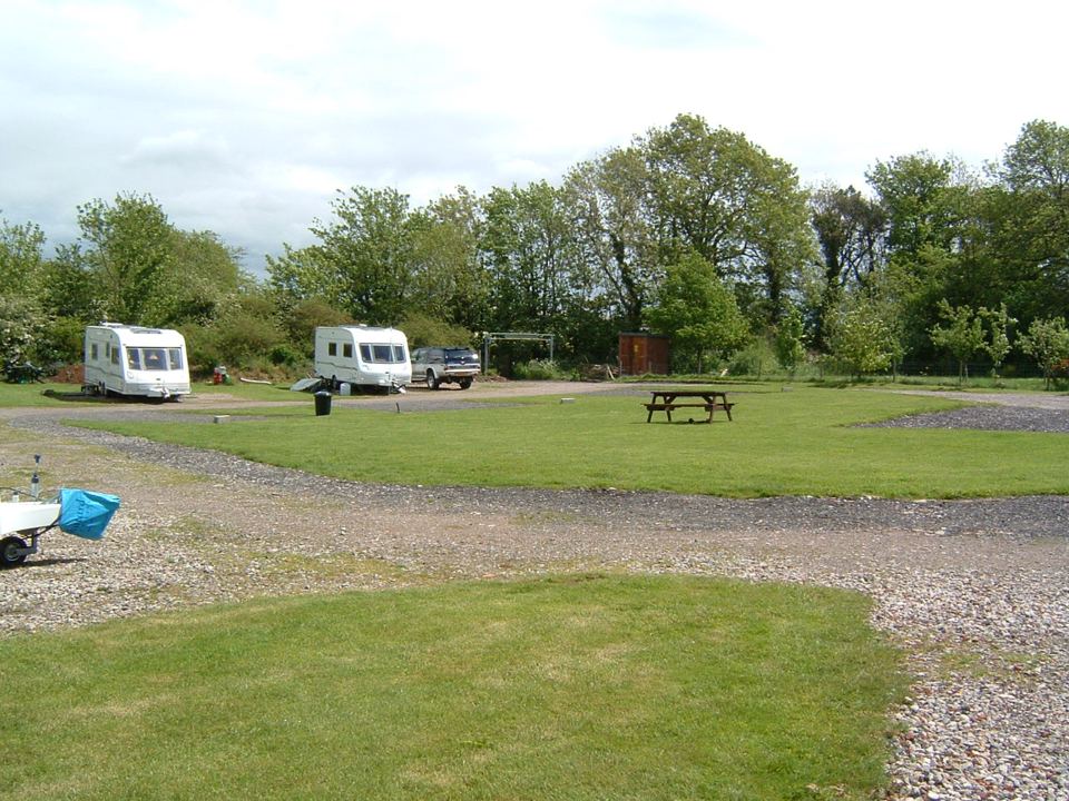 Open pitches and picnic bench
