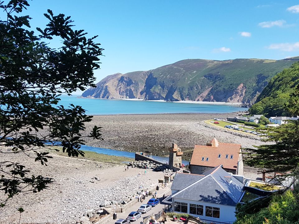 Beach and cliffs at the bay