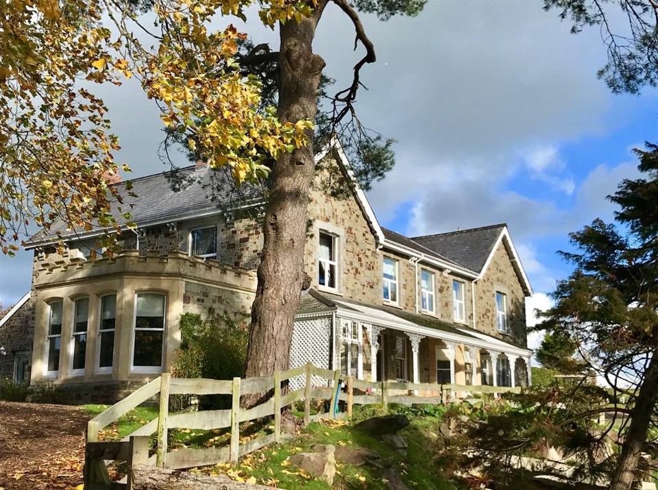 Country house with trees around