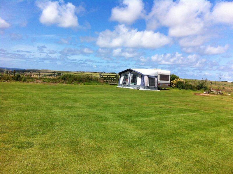 Static caravan in the field