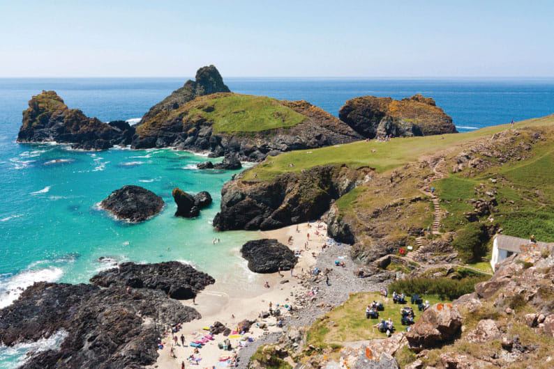Cove and sea from the cliff