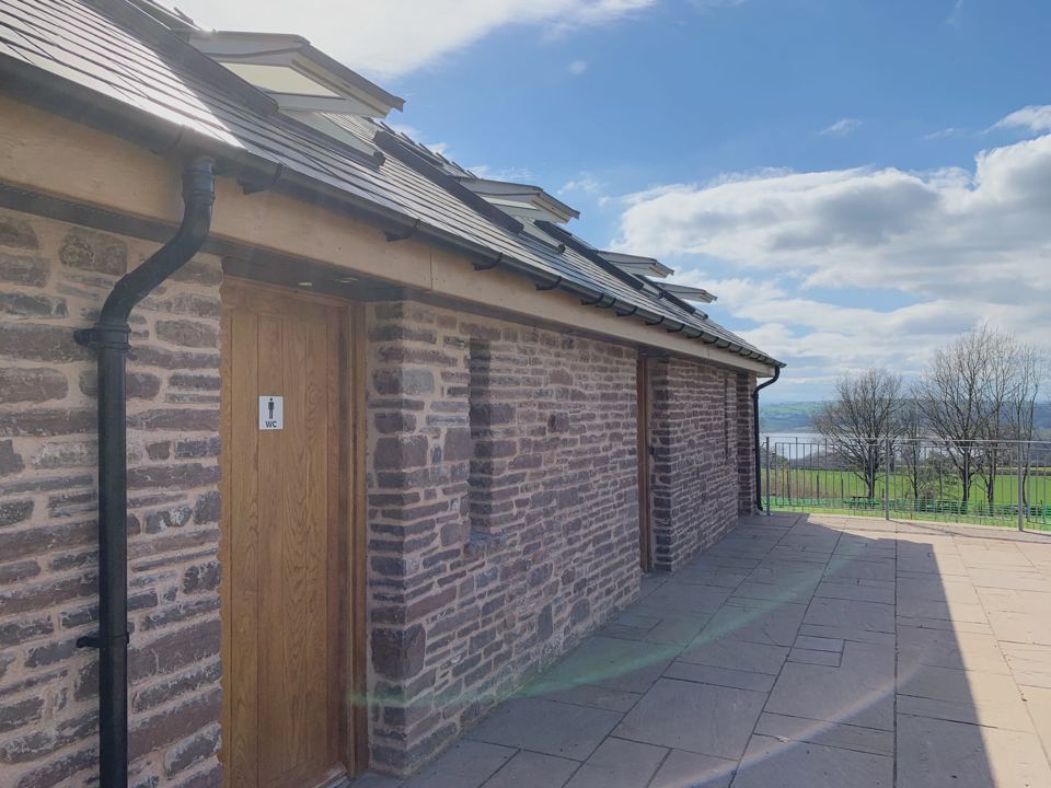 Side of the shower block