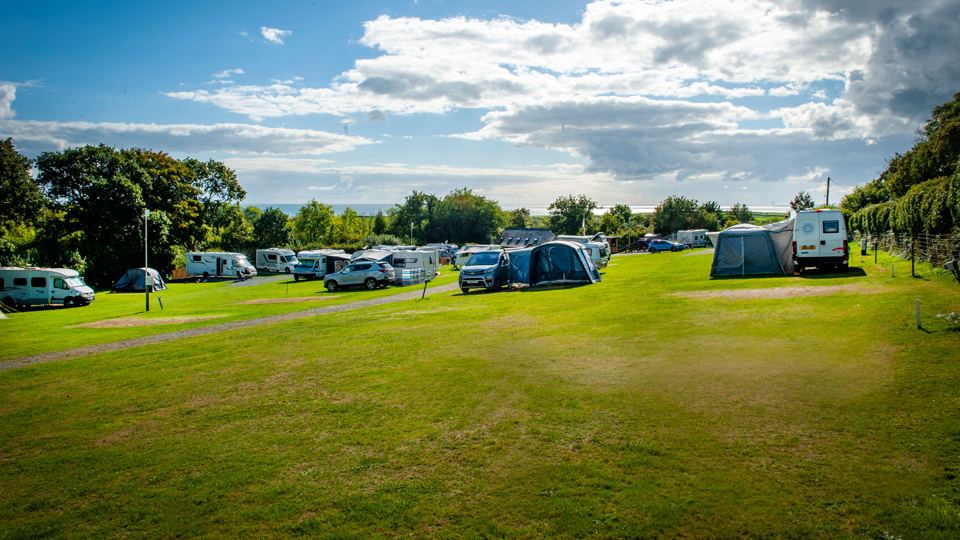 Open grass touring pitches