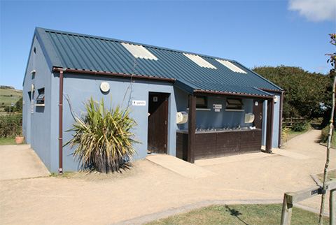 Toilet and shower block